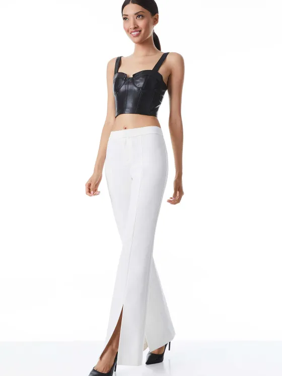 Women Alice and Olivia Walker Slim Front Slit Pants