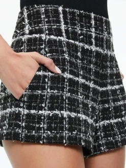Women Alice and Olivia Yardley Cropped Fray Hem Jacket + Donald Tweed Short